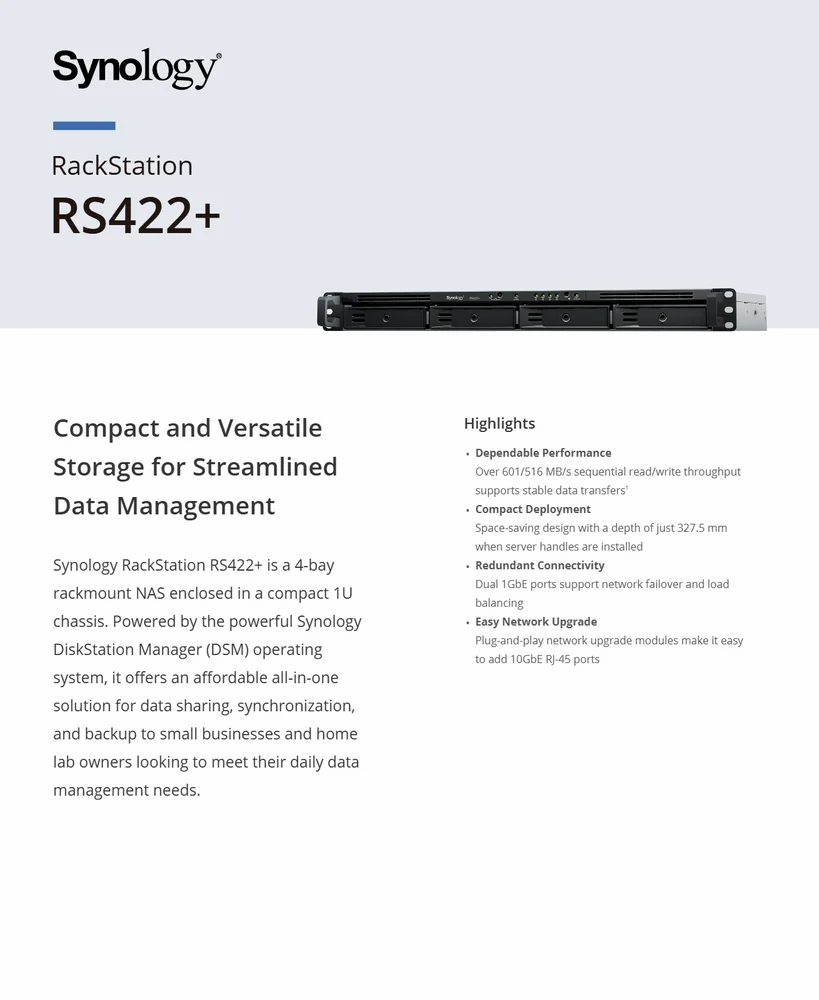 Synology RS422+ NAS