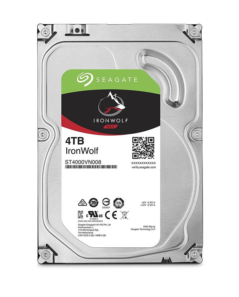 Seagate IronWolf 4 TB NAS Internal Hard Drive HDD – 3.5 Inch SATA 6 Gb/s 5900 RPM 64 MB Cache for RAID Network Attached Storage (ST4000VN008)