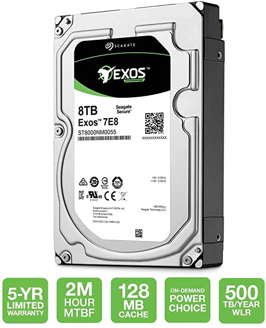 SEAGATE Exos 8TB 7200 RPM 256MB SATA 3.5" Enterprise Drive ( ST8000NM000A )