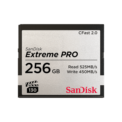 SanDisk Extreme PRO CFast 2.0 Memory Card 256GB