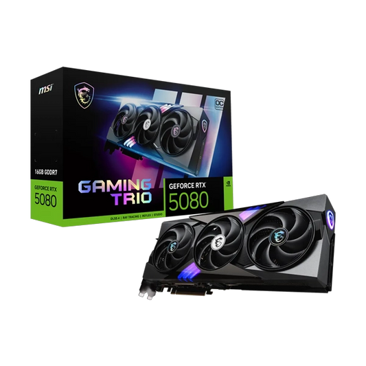 MSI GeForce RTX 5080 Gaming Trio OC 16GB GDDR7 Graphics Card