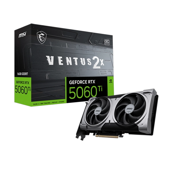 MSI RTX 5060 Ti Ventus 2X OC Plus 16GB GDDR7 Graphics Card