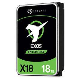 Seagate Exos X18 official family image; refer to model ST18000NM000J specifications