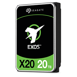Seagate Exos X20 official family image; refer to model ST20000NM007D specifications