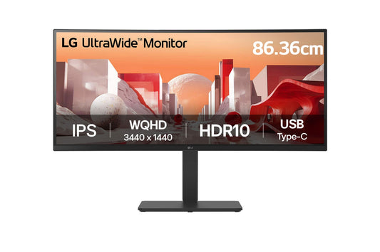 LG 34BA75QE-B 34 inch UltraWide curved business monitor