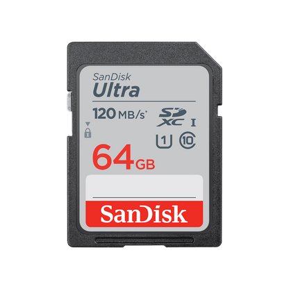 SanDisk Ultra SD UHS-I Card (Up to 120MB/s) 64GB