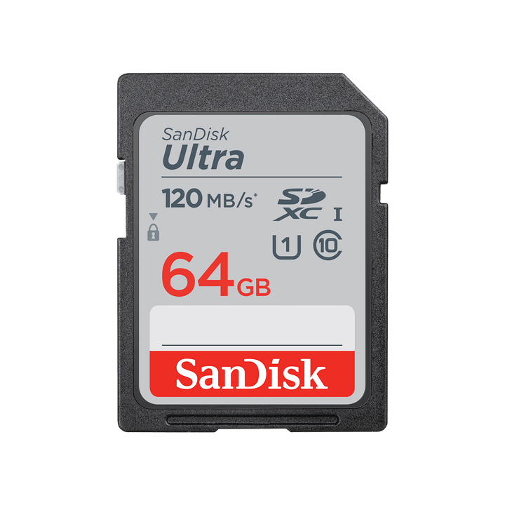 SanDisk Ultra SD UHS-I Card (Up to 120MB/s) 64GB