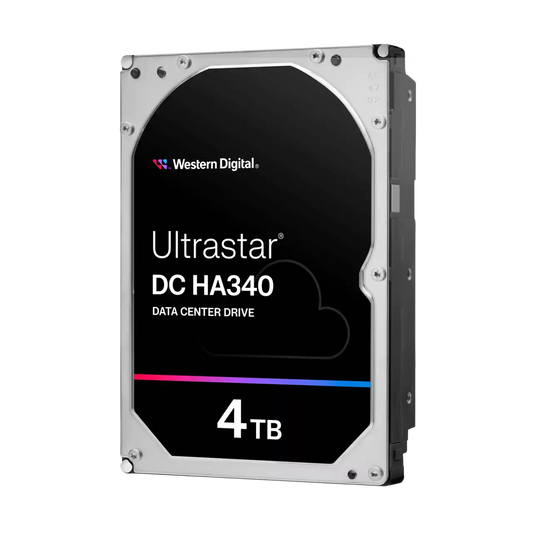 Western Digital Ultrastar DC HA340 4TB — official manufacturer image; interface/security appearance representative