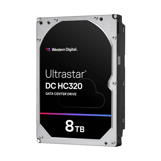 Western Digital Ultrastar DC HC320 8TB — official manufacturer image; interface/security appearance representative