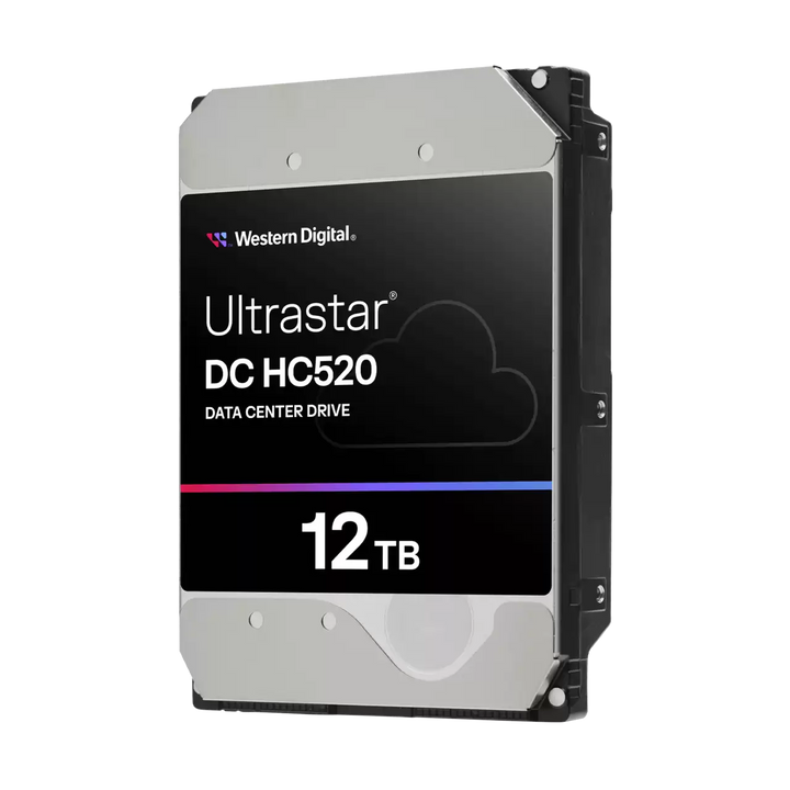 Western Digital Ultrastar DC HC520 12TB — official manufacturer family image; interface/security appearance representative