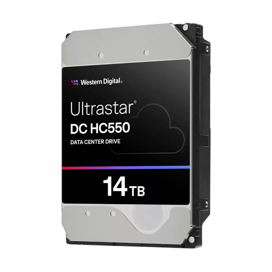 Western Digital Ultrastar DC HC550 14TB — official manufacturer image; interface/security appearance representative