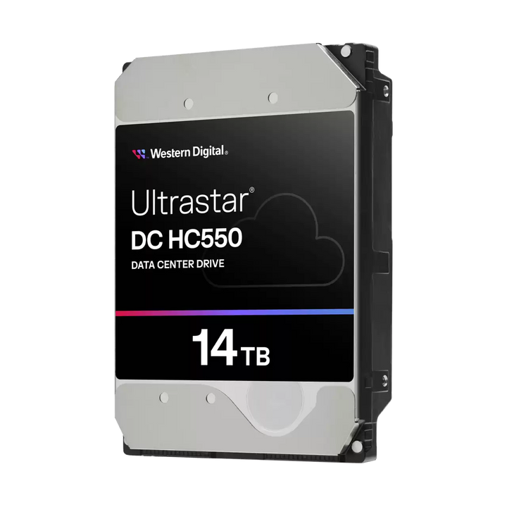 Western Digital Ultrastar DC HC550 14TB — official manufacturer image; interface/security appearance representative
