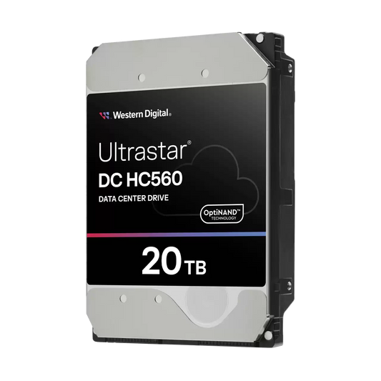 Western Digital Ultrastar DC HC560 20TB — official manufacturer image; interface/security appearance representative