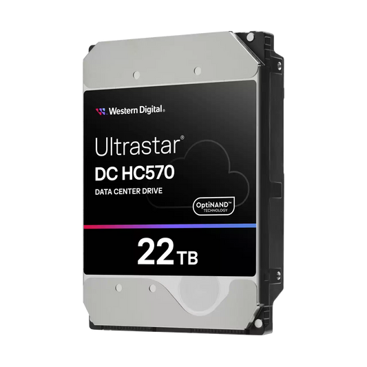 Western Digital Ultrastar DC HC570 22TB — official manufacturer image; interface/security appearance representative