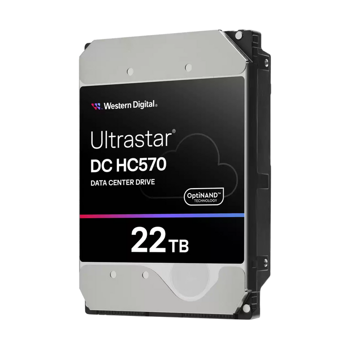 Western Digital Ultrastar DC HC570 22TB — official manufacturer image; interface/security appearance representative