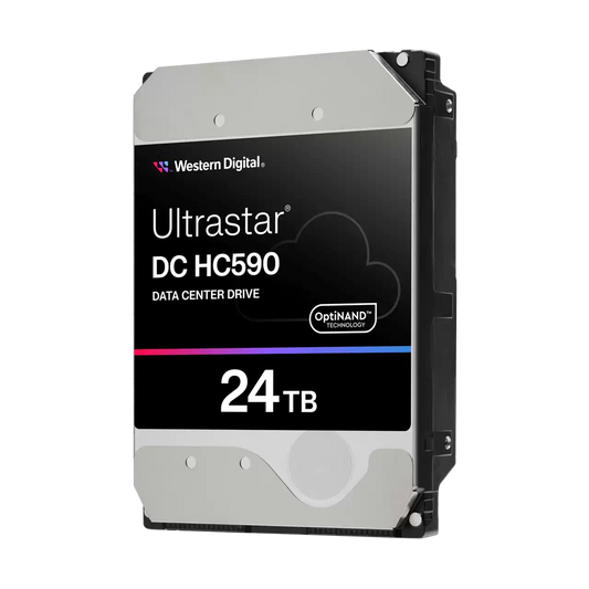 Western Digital Ultrastar DC HC590 24TB — official manufacturer image; interface/security appearance representative
