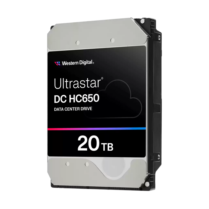 Western Digital Ultrastar DC HC650 20TB — official manufacturer image; interface/security appearance representative
