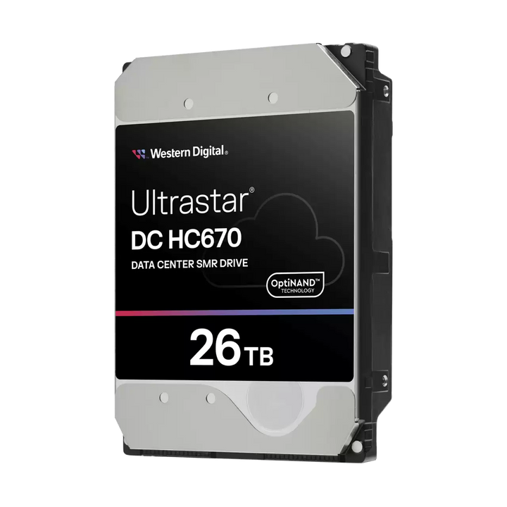Western Digital Ultrastar DC HC670 26TB — official manufacturer image; interface/security appearance representative