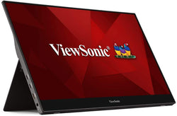 ViewSonic 15.6 Inch 1080p Portable Monitor with IPS Touchscreen, 2 Way Powered 60W USB C, Eye Care, Dual Speakers, Frameless Design, Built in Stand with Cover (TD1655)