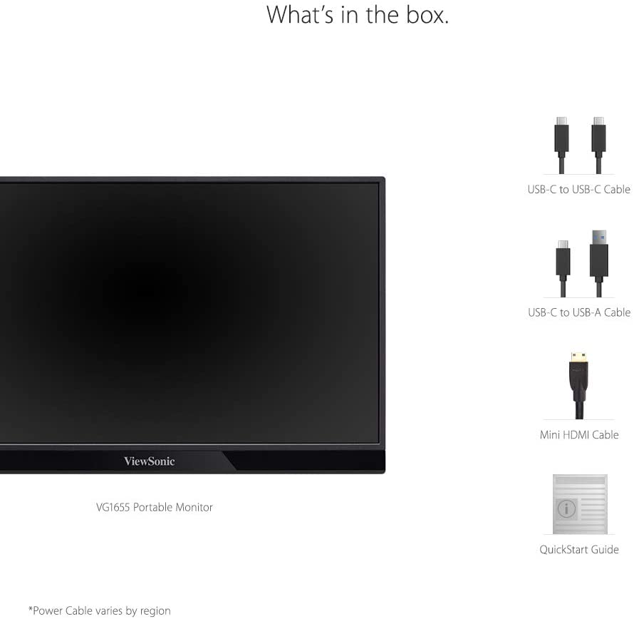 VIEWSONIC  VG1655 16” Portable Monitor
