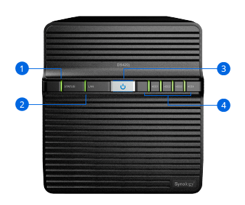 Synology DiskStation DS420j Network Attached Storage Drive (Black)