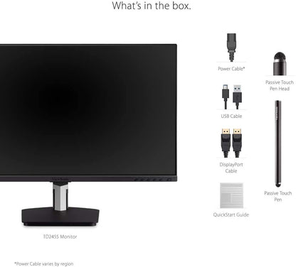 ViewSonicTD2455 24” In-Cell Touch Monitor with USB Type-C Input and Advanced Ergonomics
